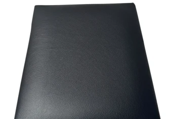 Four Mid-Century Modern Bar Stools with Black Leather Seats, 1970s